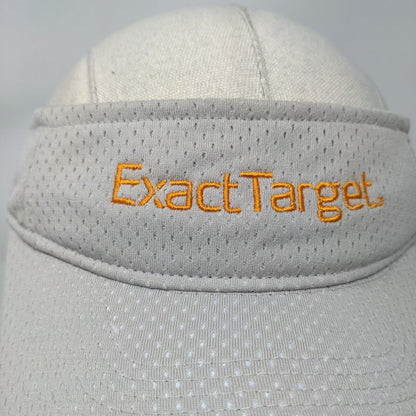 Exact Target Adult Strapback Sun Visor Gray OS Embroidered Augusta Sportswear