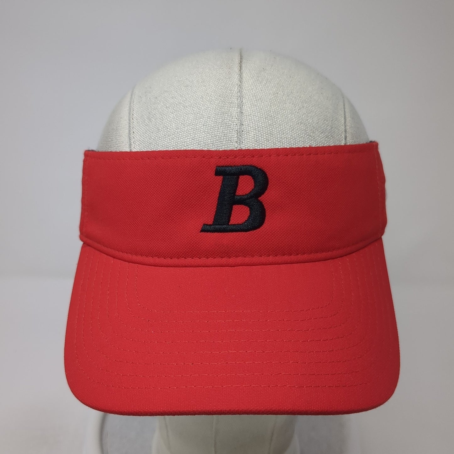 Letter B Strapback Visor Hat Red One Size Adjustable Embroidered Nike