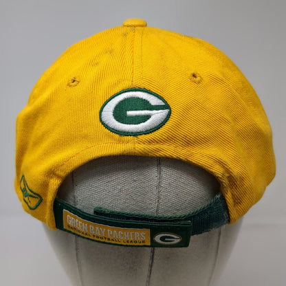 Green Bay Packers NFL Reebok Yellow White Cap Hat One Size Strapback Logo Cotton
