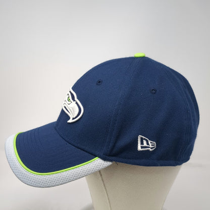 New Era Seattle Seahawks NFL Blue XL 39THIRTY Stretch Fit Curved Bill Logo Hat