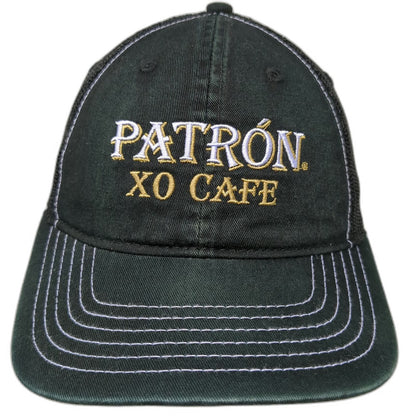 Ahead Trucker Hat Green One Size Patron XO Cafe Bee Logo Mesh Contrast Stitch