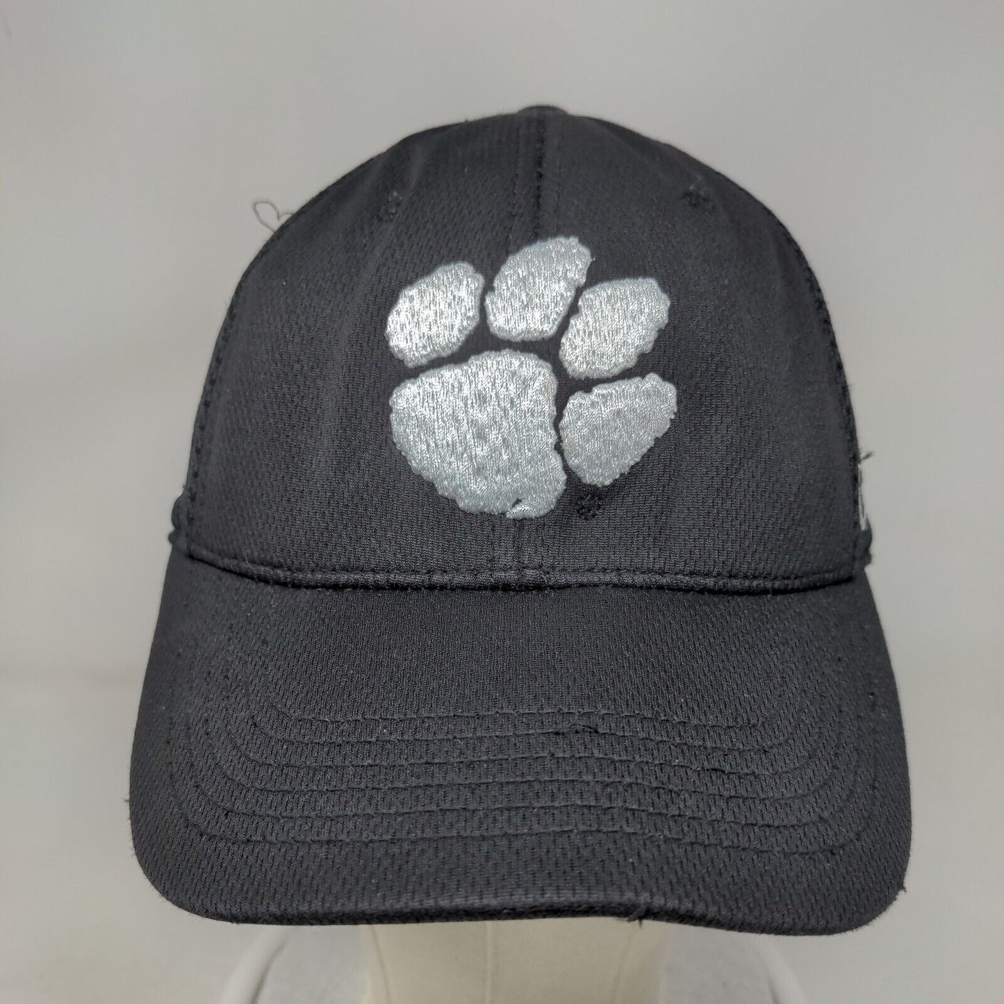 Clemson Tigers Fitted Mesh Back Hat Black OSFM Embroidered Pawn Logo NCAA