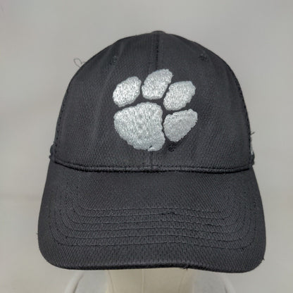 Clemson Tigers Fitted Mesh Back Hat Black OSFM Embroidered Pawn Logo NCAA