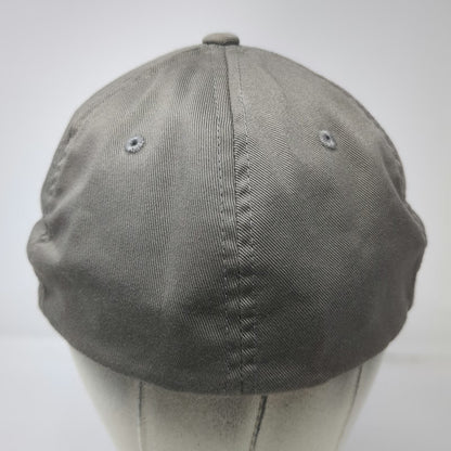 Flexfit Baseball Cap Gray XL Bidell Gas Compression Embroidered Corporate Hat