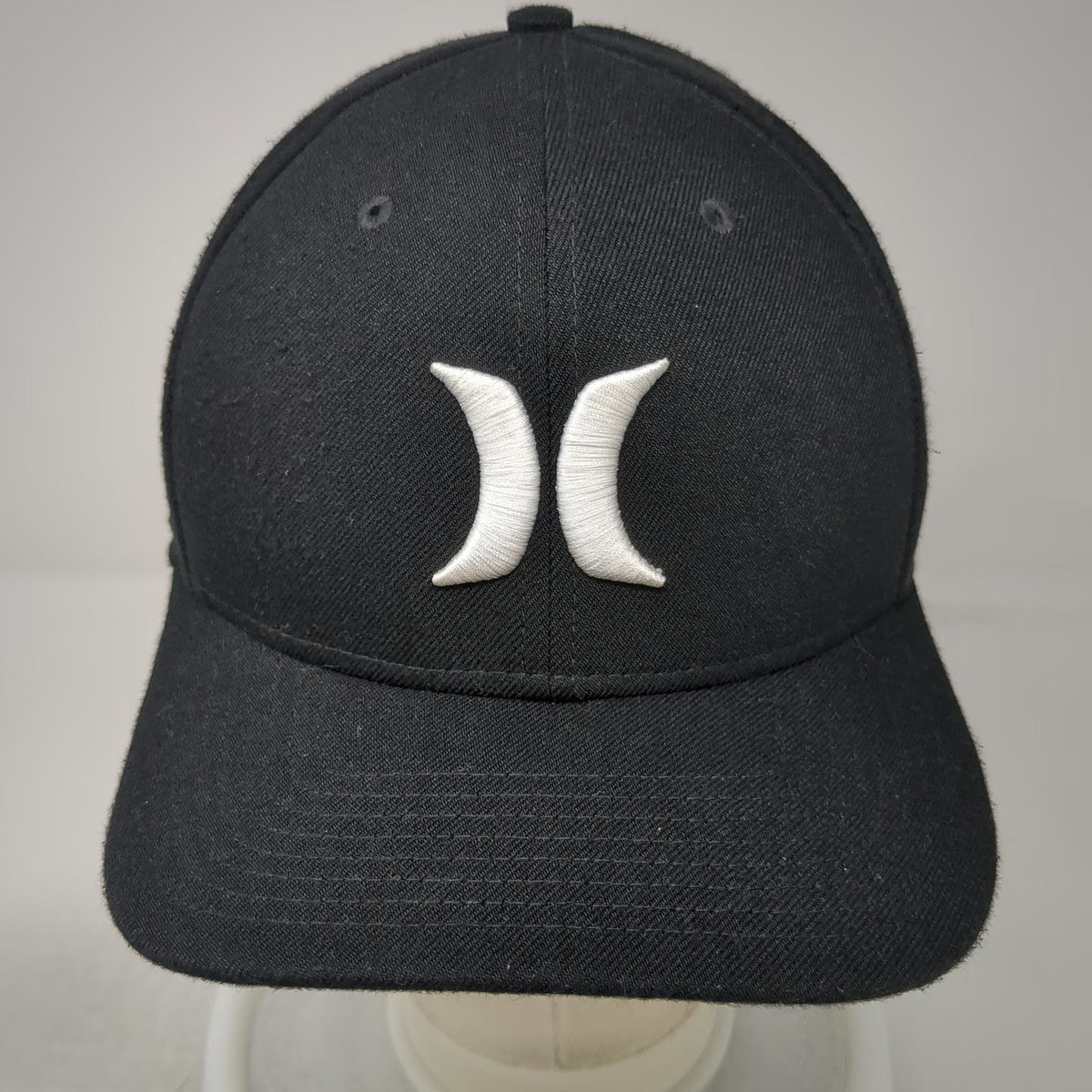 Hurley Baseball Cap Black One Size Boise State Embroidered Logo Stretch Fit Hat