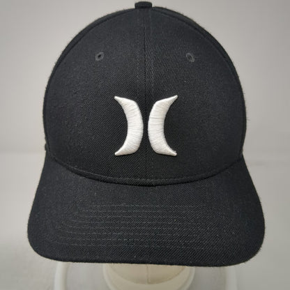 Hurley Baseball Cap Black One Size Boise State Embroidered Logo Stretch Fit Hat