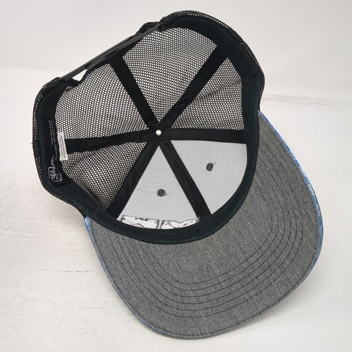 360 Apparel Trucker Hat Gray One Size Mesh Back Snapback Dairy Services Flag