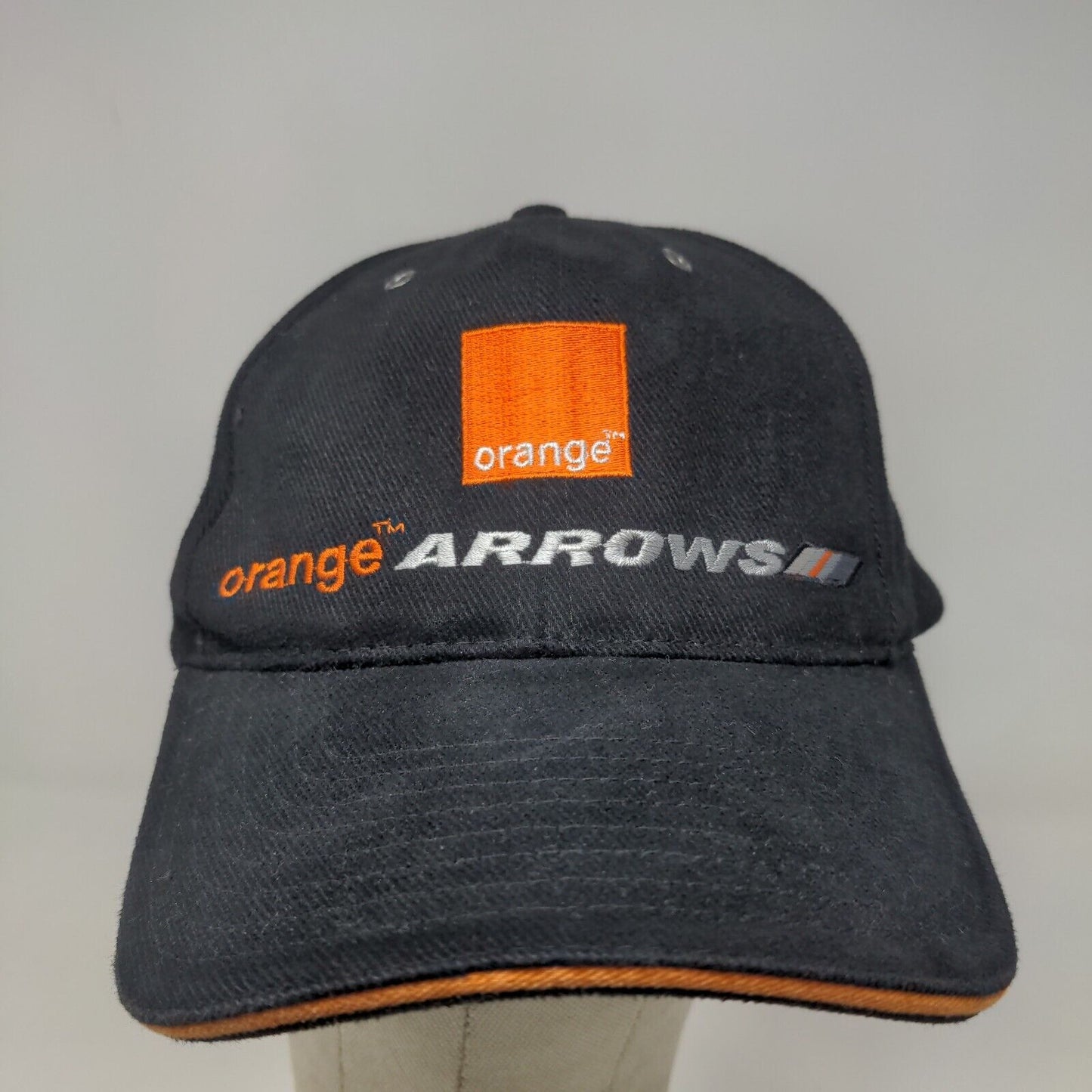 Orange Arrows Men's Slideback Hat Black OSFA Embroidered Logo 100% Cotton