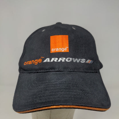 Orange Arrows Men's Slideback Hat Black OSFA Embroidered Logo 100% Cotton