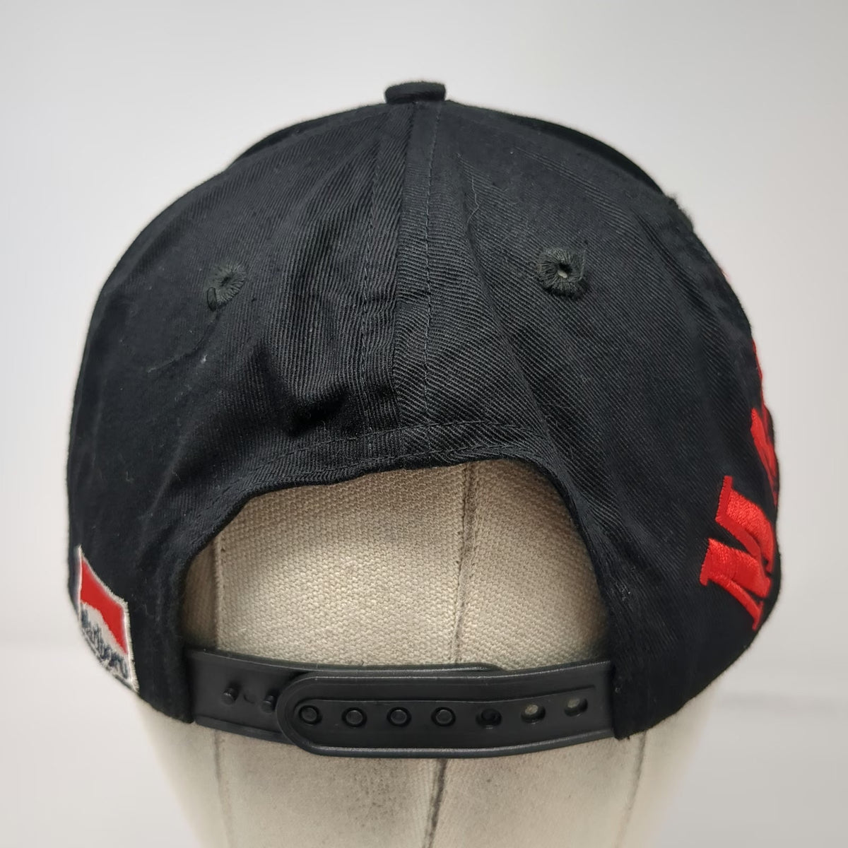 Marlboro Snapback Hat Black One Size Red Embroidered Cowboy Logo Side Patch