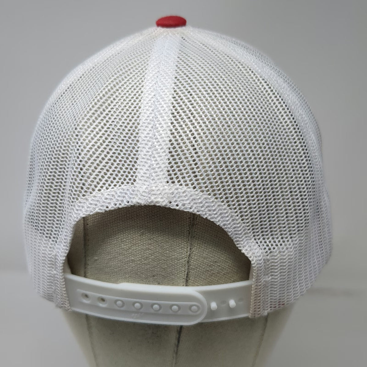 Yupoong Trucker Hat Red One Size Mesh Back Snapback Embroidered Sam Logo Cap