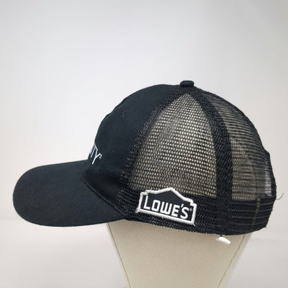 Infinity Lowe's Logo Black Trucker Hat One Size White Mesh Snapback Corporate