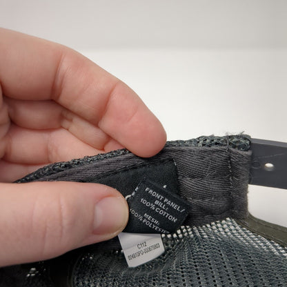 Letter N Snapback Mesh Back Trucker Hat Black One Size Embroidered