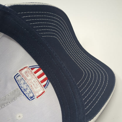 PAI ISO 9001 Certified Trucker Hat Blue One Size Adjustable Patriotic Mesh Back