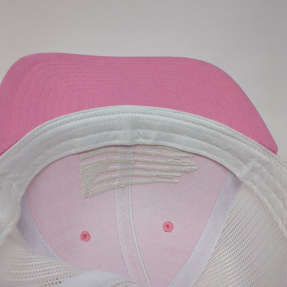 Richardson Snapback Trucker Hat Pink One Size Adjustable 6 Panel Mesh Back