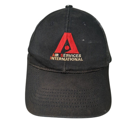 Air Services International Snapback Hat Black One Size Adjustable Sportsman