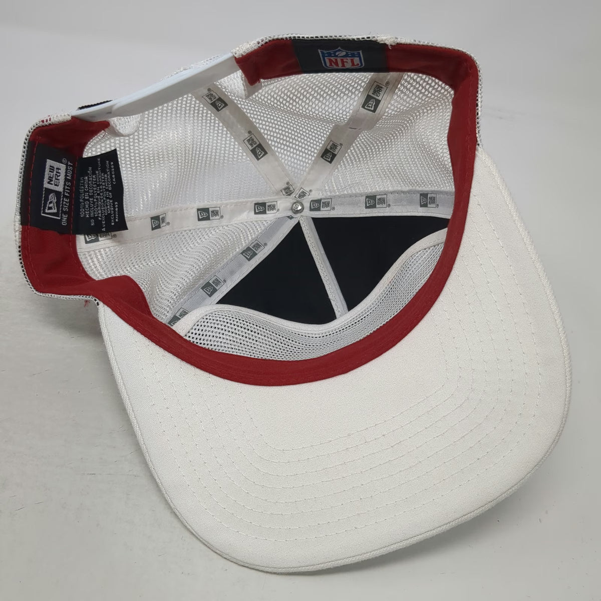 Arizona Cardinals NFL New Era Trucker Hat White One Size Snapback Mesh Logo Cap