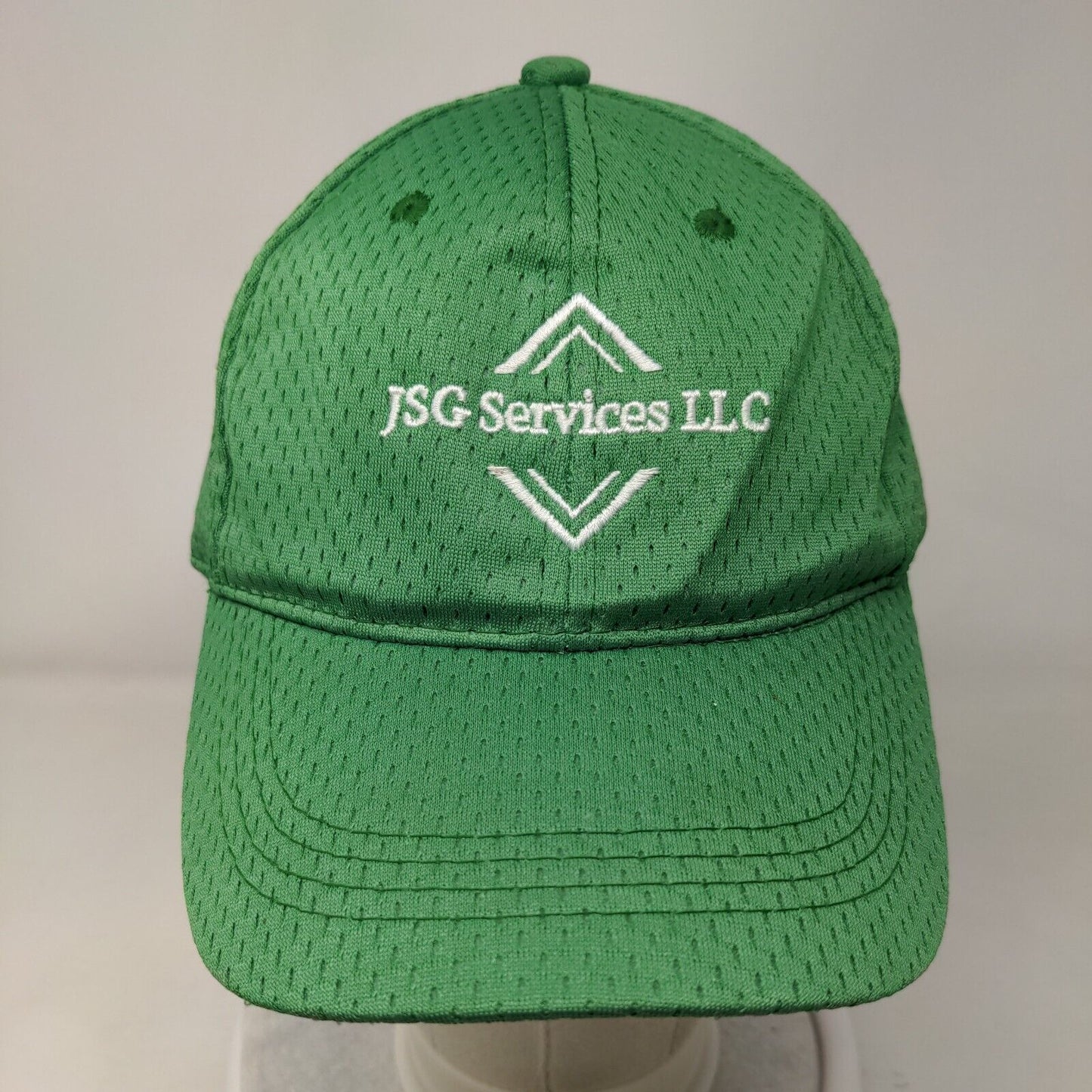 JSG Services LLC Strapback Hat Green One Size Embroidered 6 Panel Outdoor Cap