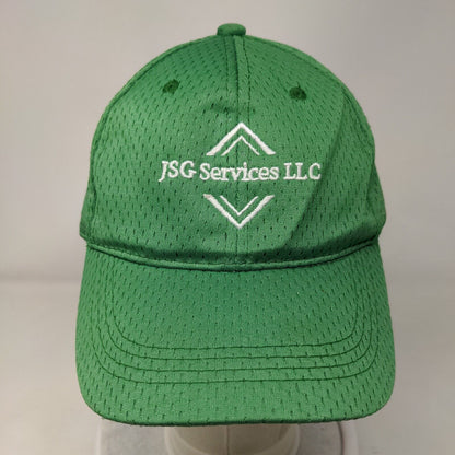 JSG Services LLC Strapback Hat Green One Size Embroidered 6 Panel Outdoor Cap