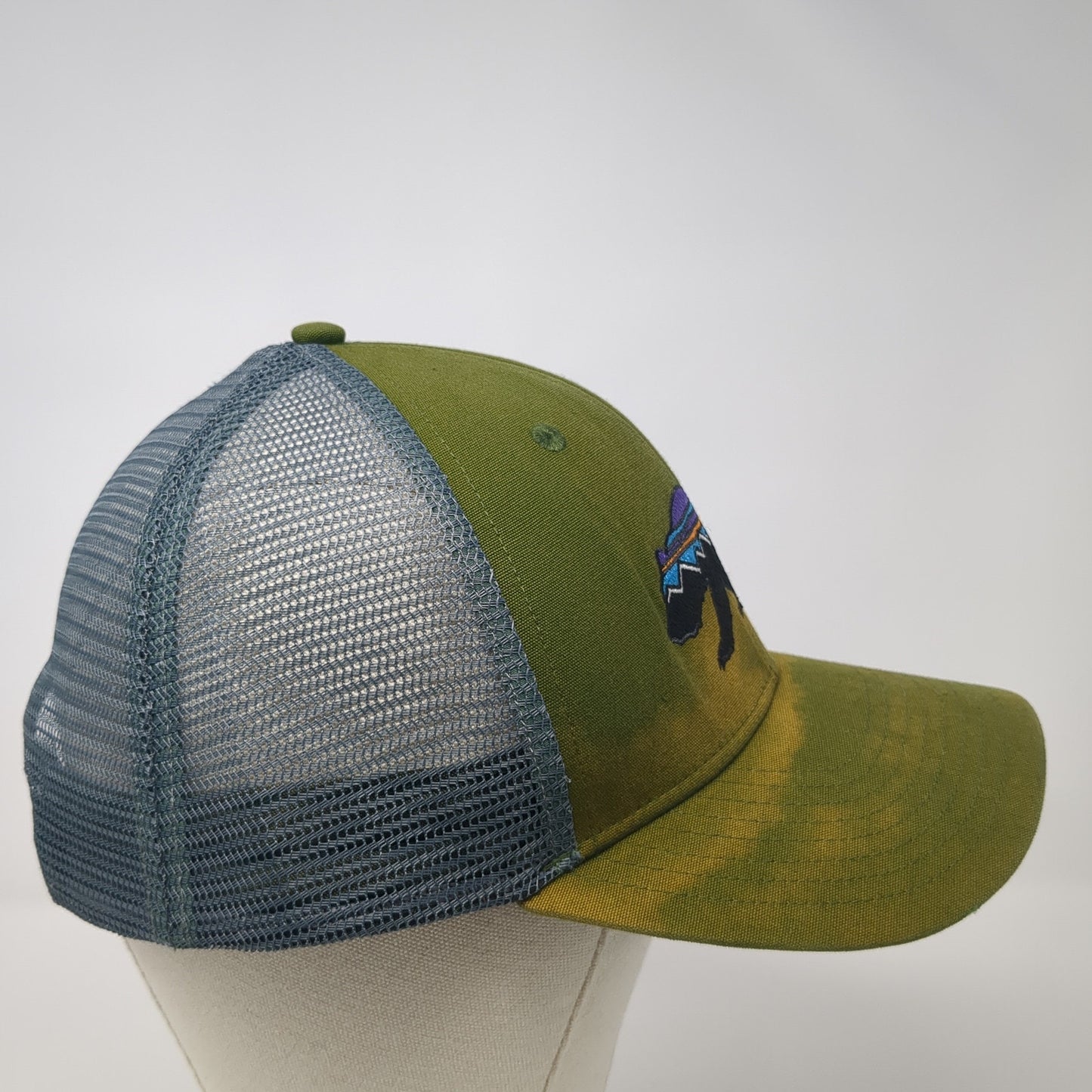 Patagonia Fitz Roy Bear Trucker Hat Multi One Size Embroidered Mesh Back