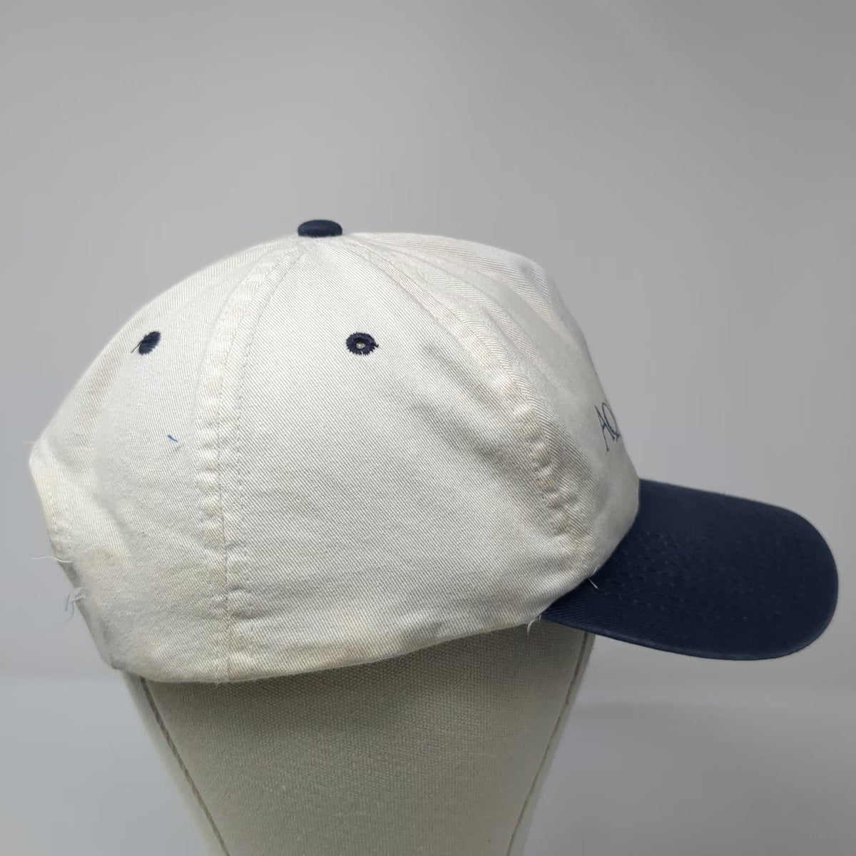Cobra Caps 5 Panel White Blue One Size Snapback Aqua Glass Embroidered Logo Hat