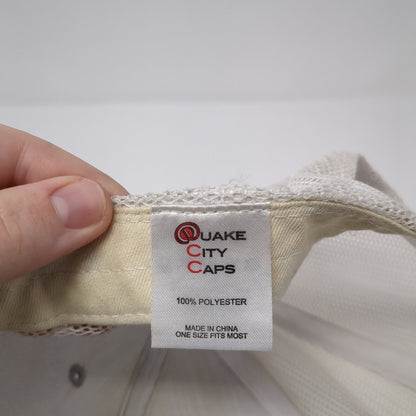 Simplot Grower Solutions Snapback Trucker Hat Gray Mesh Back Quake City Caps