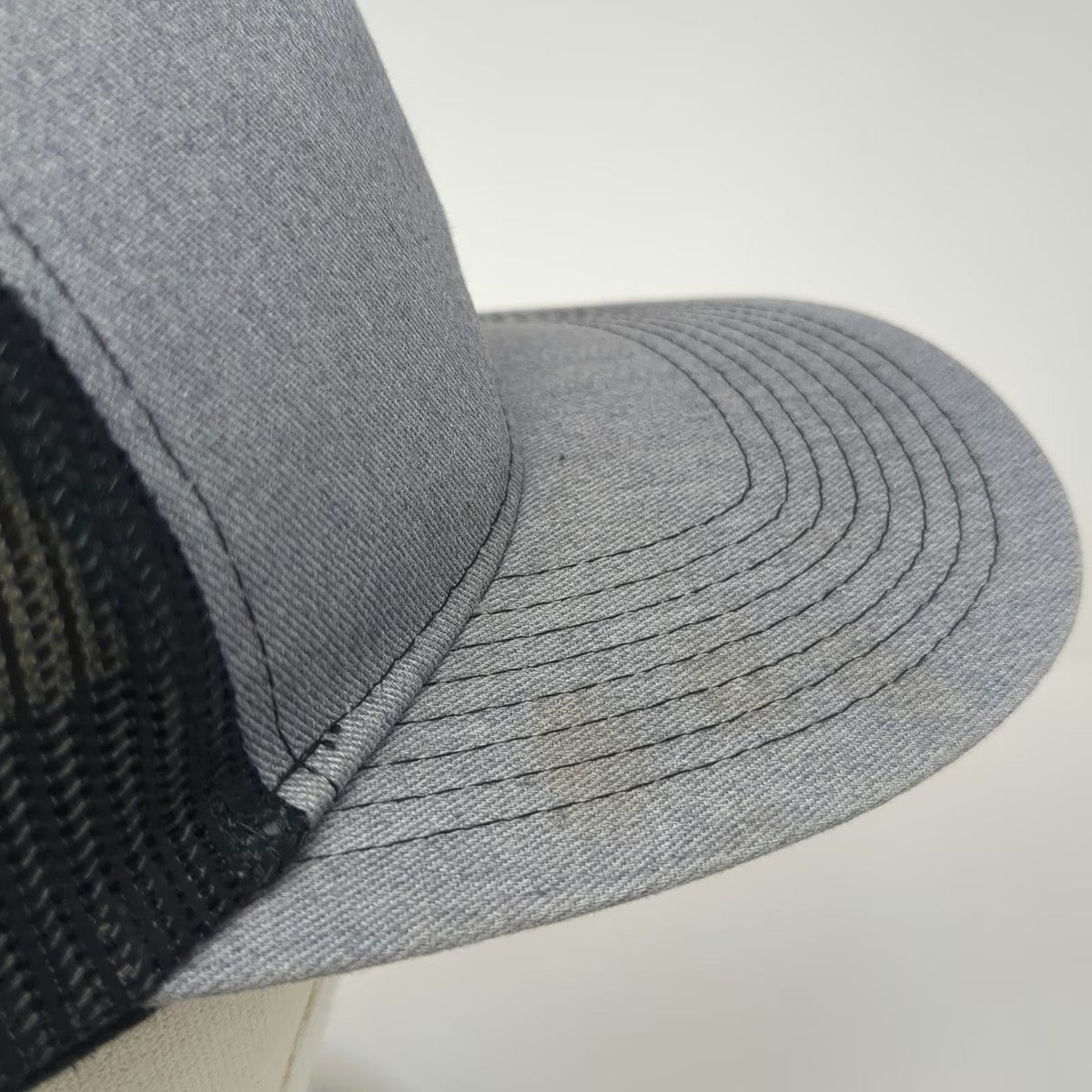 Port Authority Trucker Hat Gray Black Red White OSFM Mesh Snapback Smith Power
