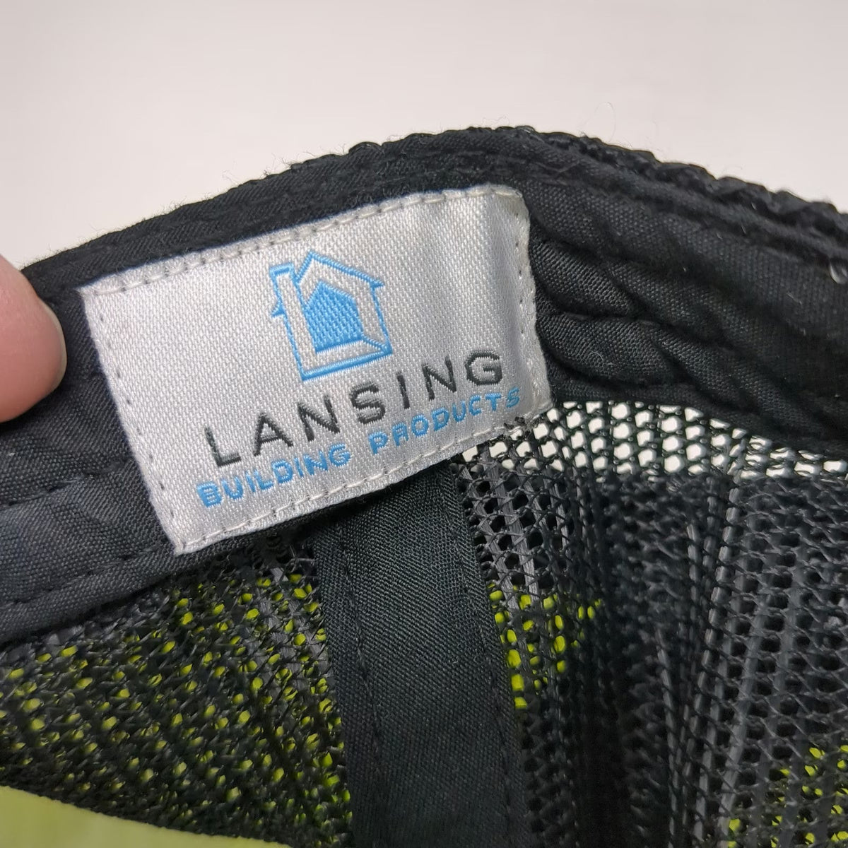 Lansing Building Products Trucker Hat Green Black One Size Mesh Snapback Work