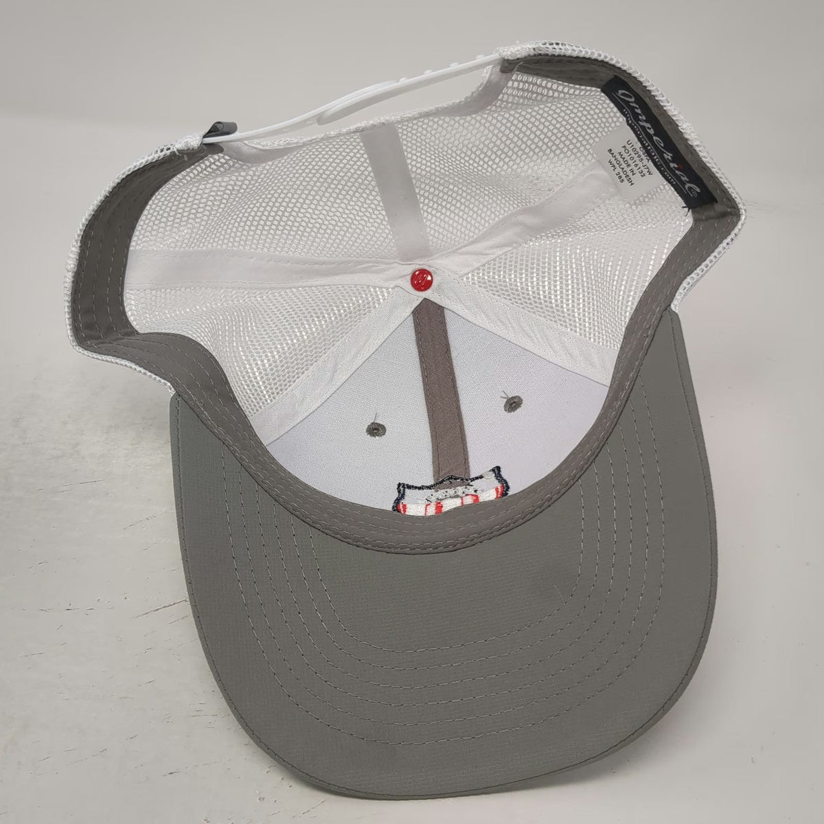 Imperial Trucker Hat Gray One Size AJGA Shield Logo Snapback Golf Mesh Recycled