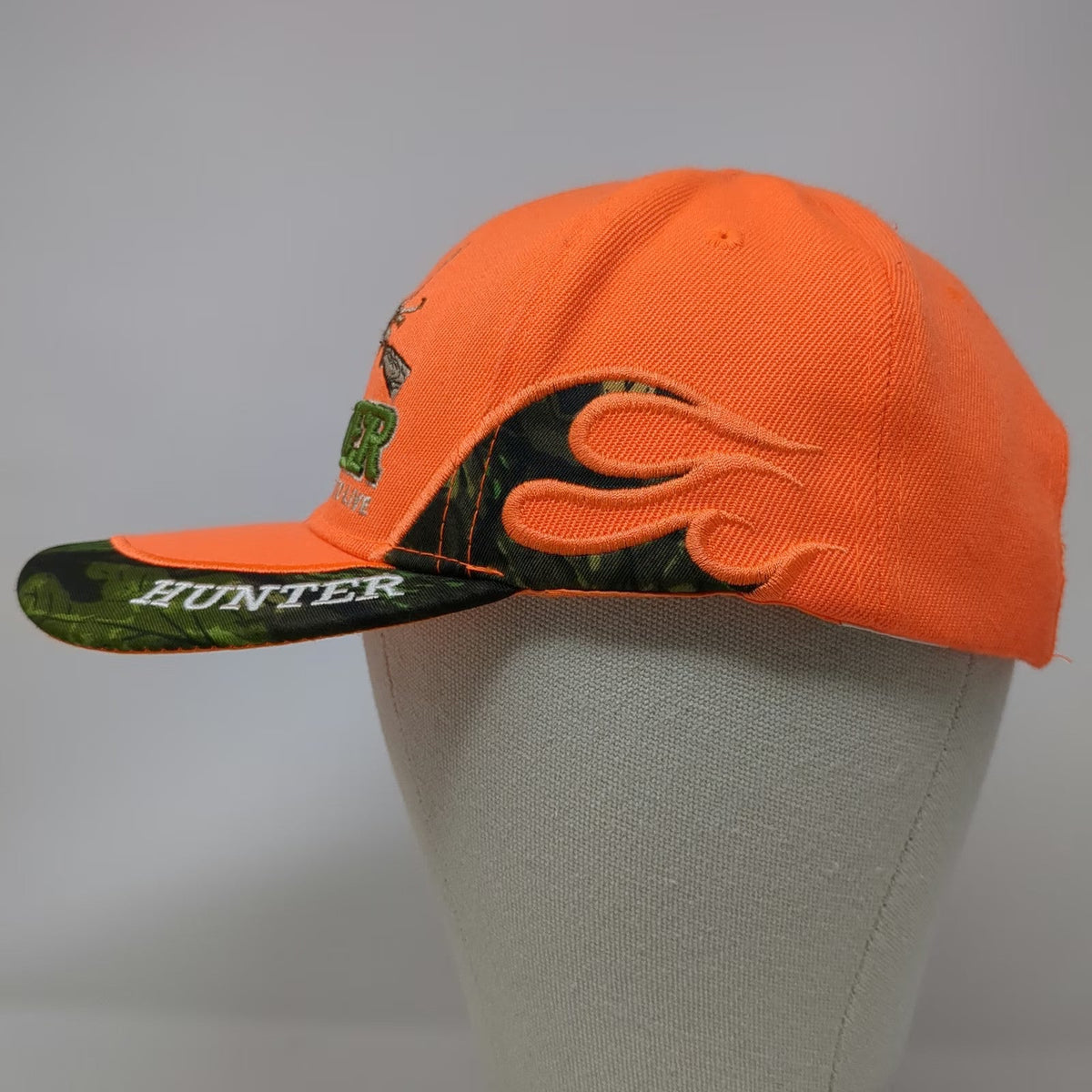 Orange Baseball Cap OSFM Hunter Deer Rifle Camo Strapback Hunting Outdoors Hat