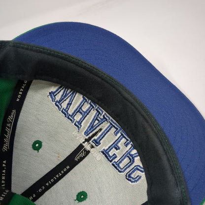 Hartford Whalers NHL Mitchell & Ness Green Cap 7 1/4 Fitted Wool Blue Underbrim