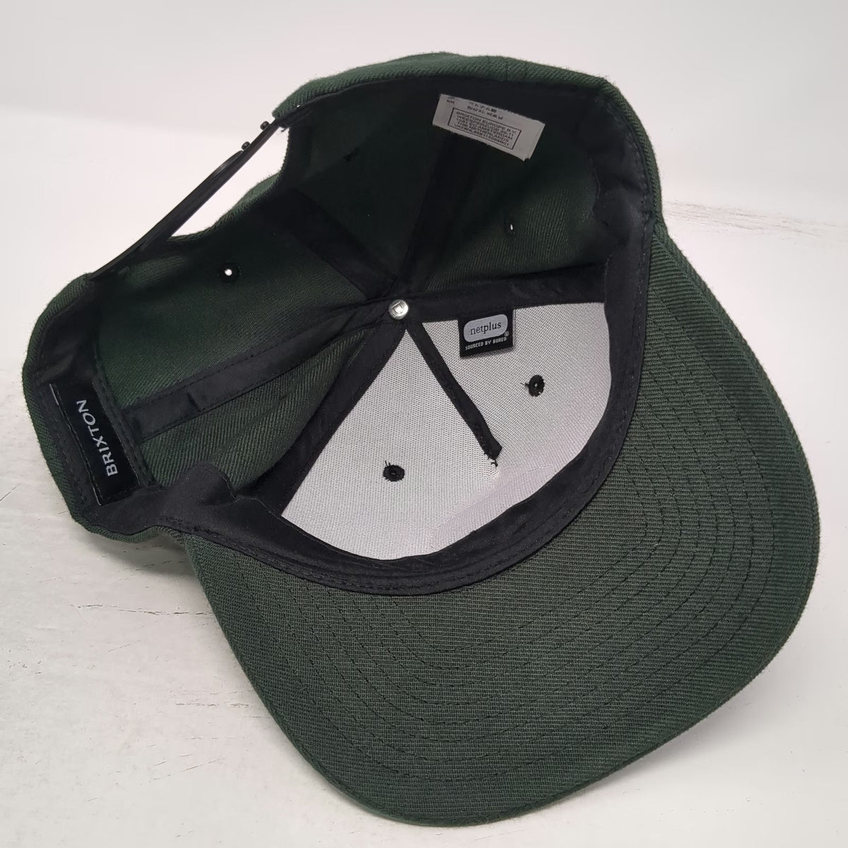 Brixton 5 Panel Gray Hat One Size Snapback Shield Patch Wool Blend MFG CO Cap