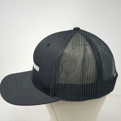 Richardson Trucker Hat Black One Size Pallmann Mesh Back Snapback Yellow White