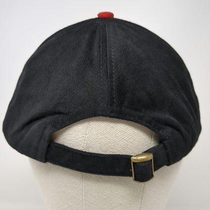 Spencer's Baseball Cap Black Red One Size Suede Brim Slideback Gift Shop Hat