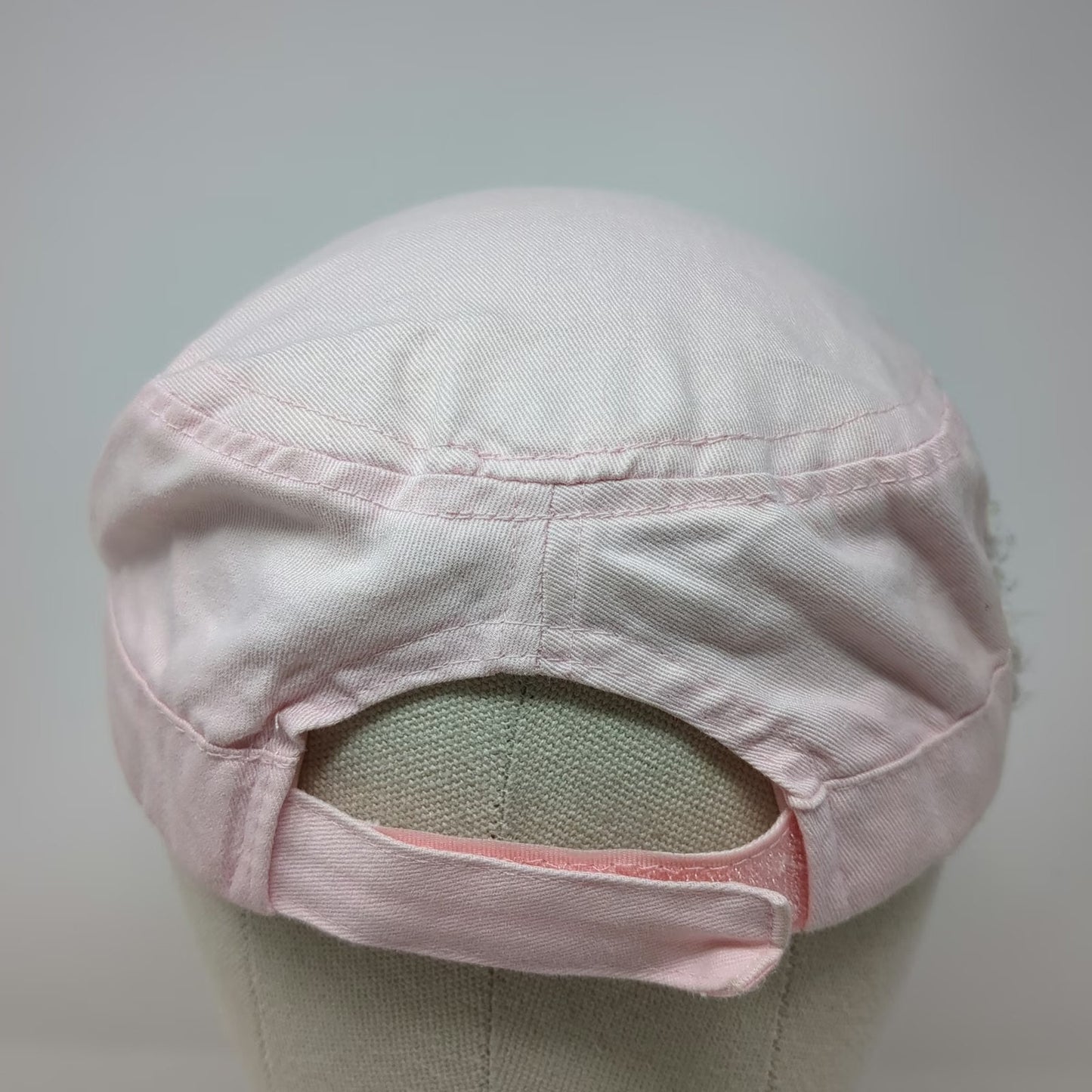 Army Cap Pink One Size Flower Butterfly Patch Cotton Strapback Cadet hat