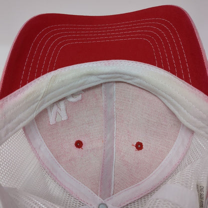 MG Boise ID Strapback Trucker Hat Red One Size Mesh Back Colorblock