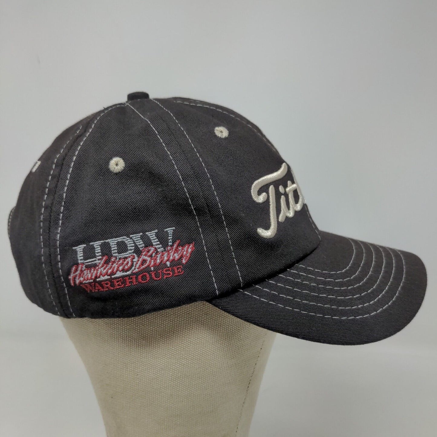 Titleist Men's Slideback Hat Black Embroidered Hawkins Bailey Warehouse Logo