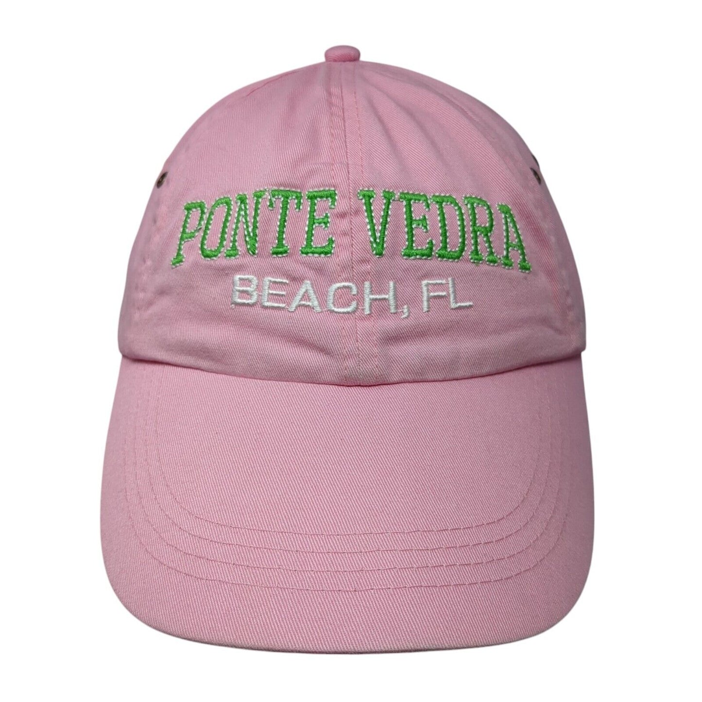 Ponte Vedra Beach FL Slideback Hat Pink One Size Adjustable Anvil
