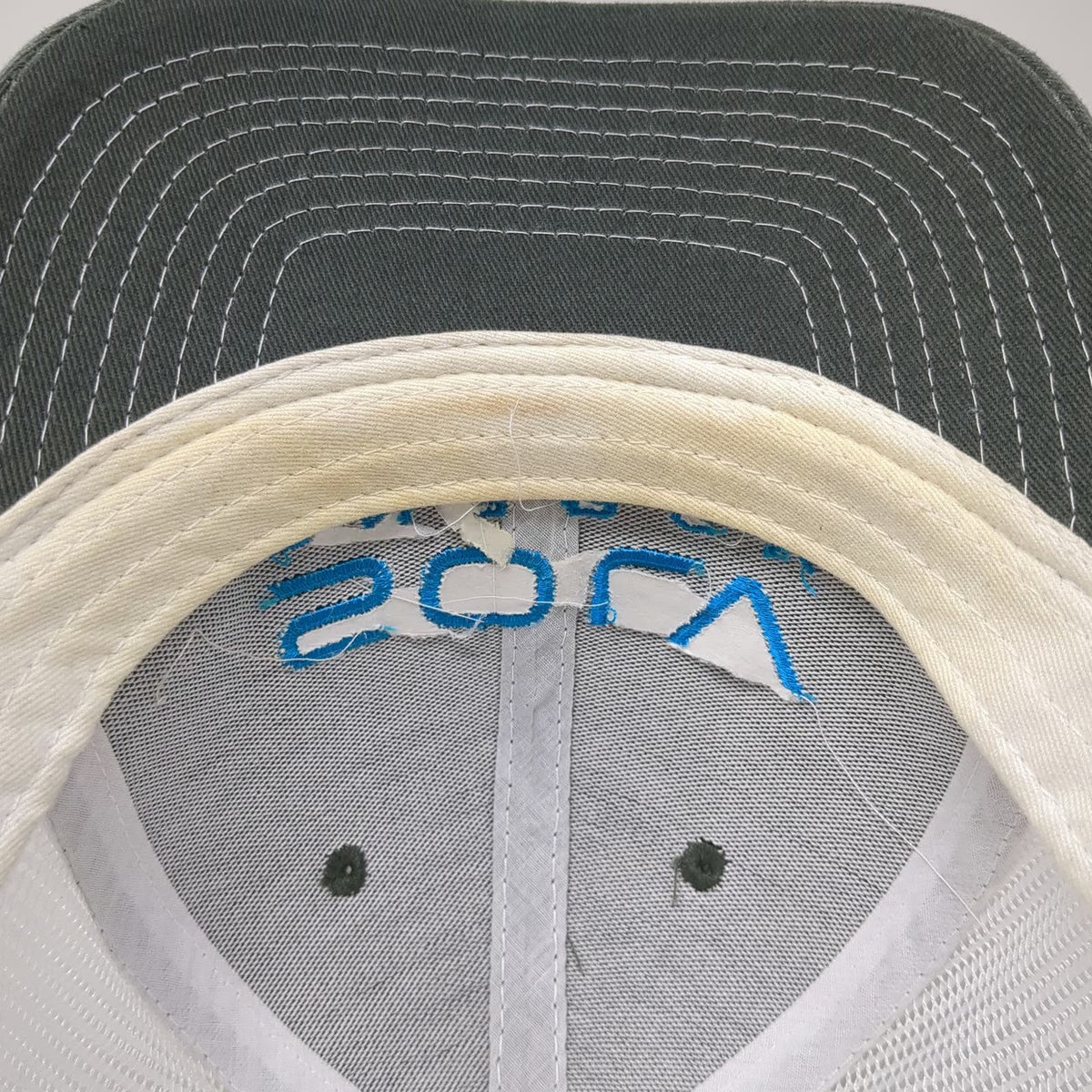 Direct Caps Trucker Hat Gray One Size SOLV Energy Mesh Back Snapback Stitching