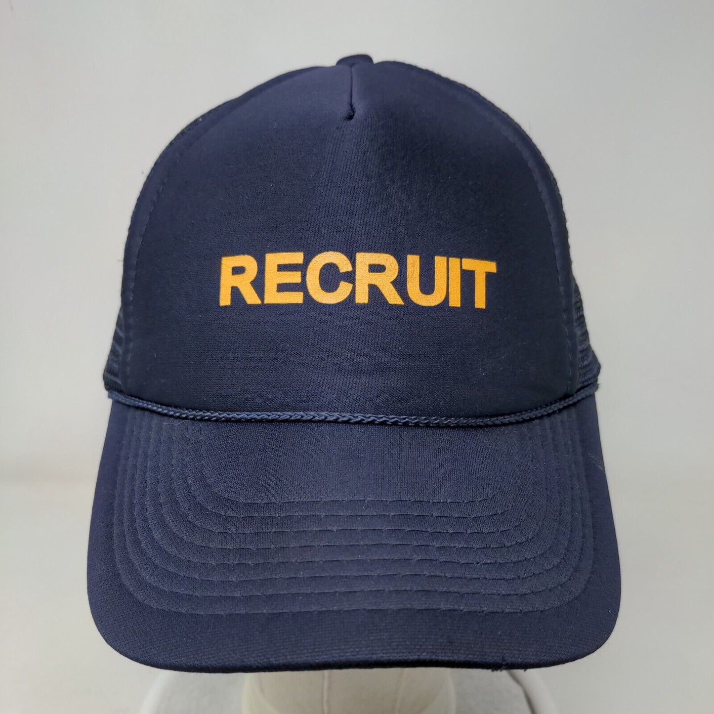 Recruit Snapback Trucker Hat Blue OSFM Adjustable Mesh Back Rope Otto