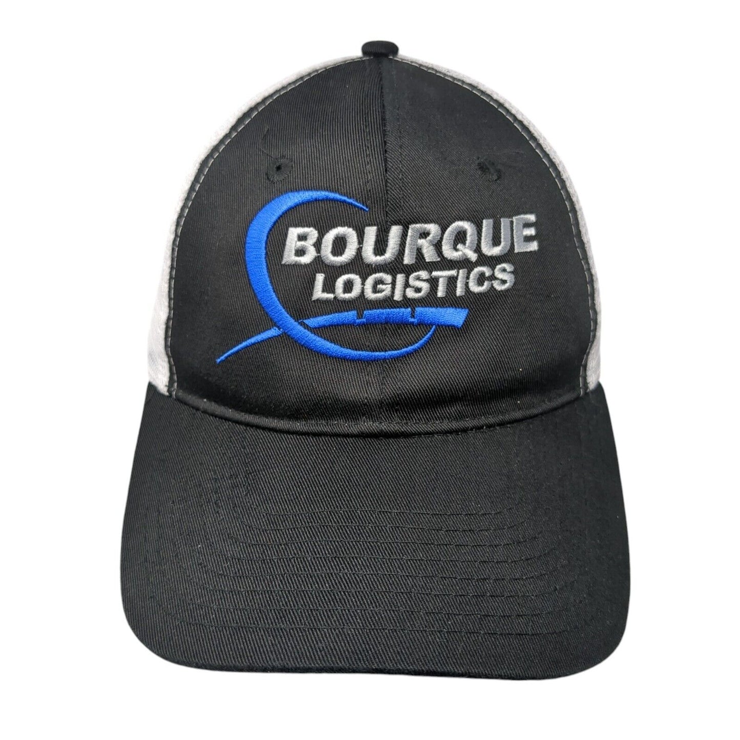 Bourque Logistics Snapback Trucker Hat Black One Size Adjustable Mesh Back