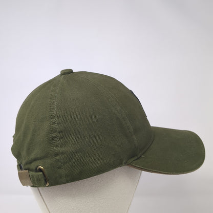 Chateaux De La Loire Slideback Hat Green One Size Solid Leather Patch