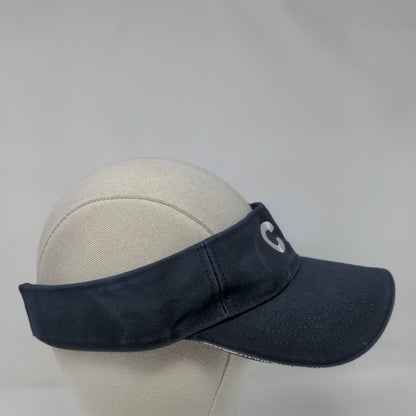 Cremieux Strapback Sunvisor Cap Blue OSFA Adjustable Embroidered Cotton