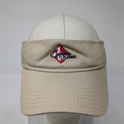 Johnston Club Lambs Golf Sun Visor Hat Tan One Size Adjustable Embroidered Otto