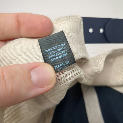 District Trucker Hat Blue One Size Mesh Back Snapback Pig Patch Stitching