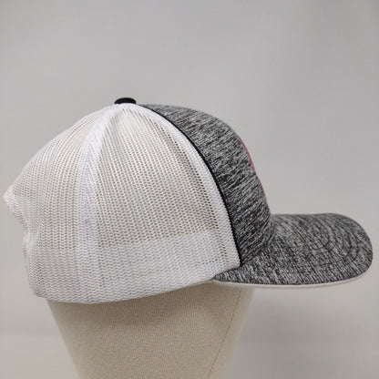 Pacific Headwear Snapback Mesh Back Trucker Hat Gray OSFA Embroidered