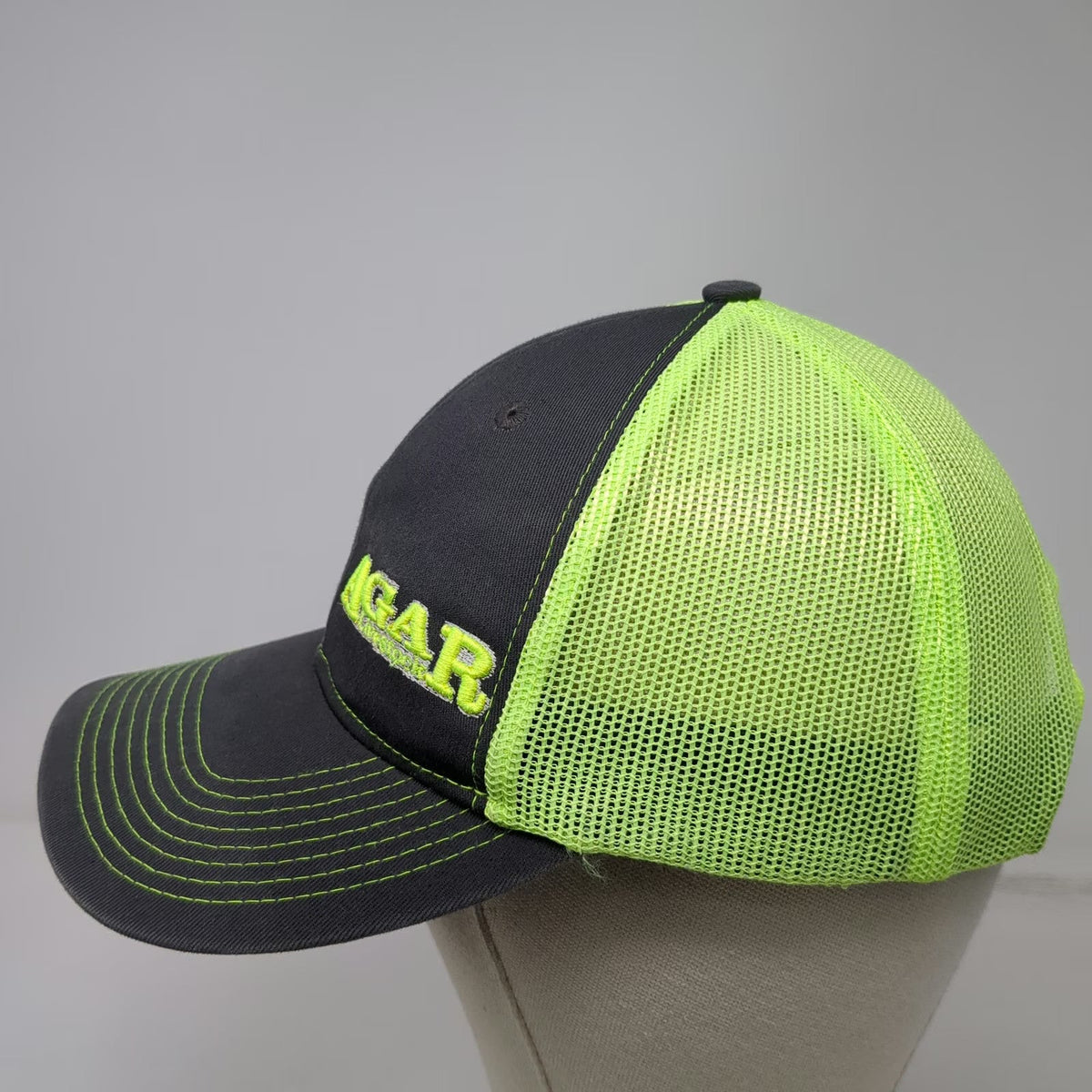 Port Authority Trucker Hat Black Green One Size Mesh AGAR Livestock Logo Farm