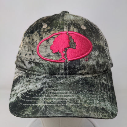 Mossy Oak Strapback Hat Camouflage One Size Embroidered Logo Vented Holes