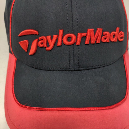 TaylorMade Slideback Hat Black OSFA Adjustable Embroidered Tmax Gear 6 Panel