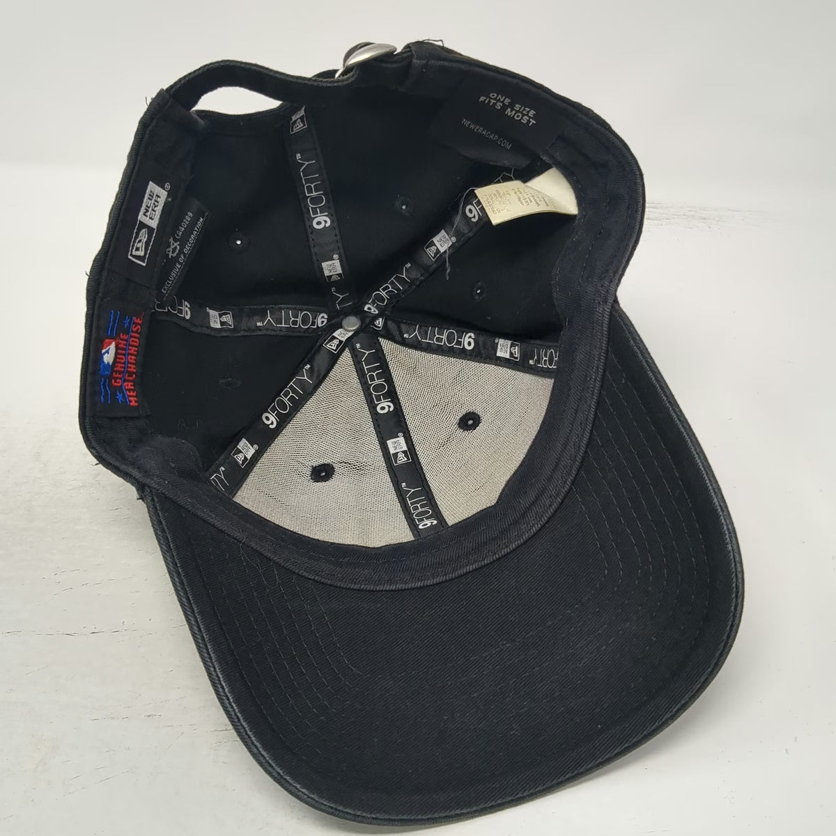 New Era MLB Los Angeles Dodgers Baseball Cap Black One Size Slideback 9FORTY Hat